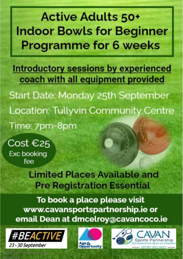 Indoor Bowls for Beginners Coming to Tullyvin